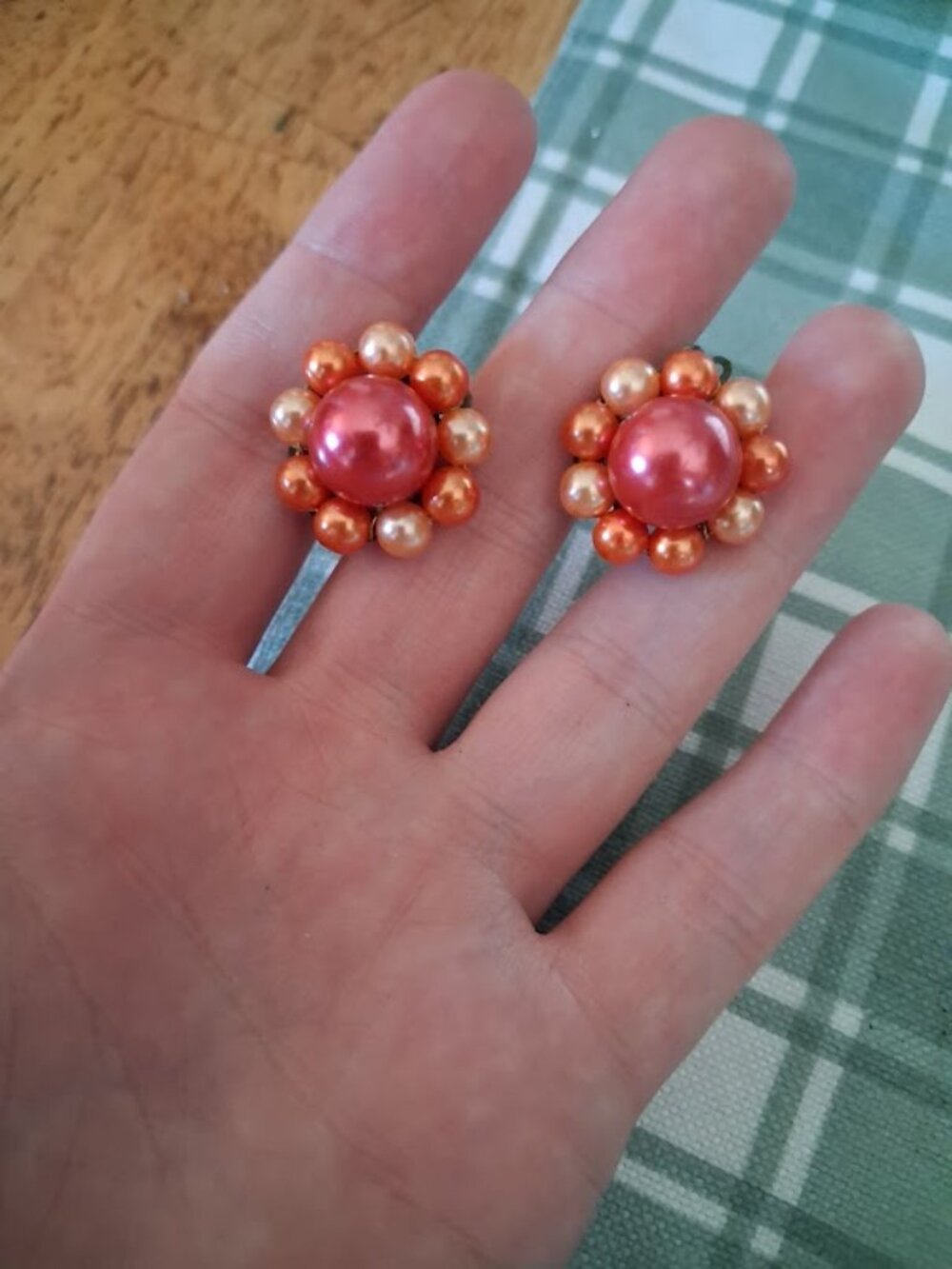 Vintage Japan made clip on earrings